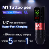 Super fast charging TFT Colorful display brushless motor wireless battery liner shader tattoo pen machine