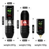 Super fast charging TFT Colorful display brushless motor wireless battery liner shader tattoo pen machine