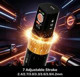 Wireless battery adjustable stroke PMU Permanent Makeup Machine Professional OLED HD Color Screen 8V 6500RPM  tattoo pen machine