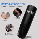 SMP Dot tattoo Super power adjustable speed brushless motor  Wireless battery tattoo pen machine