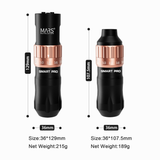 Adjustable stroke coreless motor double batteries wireless battery liner shader tattoo pen machine kit